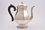 small teapot, silver, 950 standard, total weight of item 663.55, h 21 cm, France...