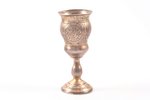 little glass, silver, 84 standard, 44.05 g, engraving, h 9.4 cm, 1873?, Moscow, Russia...