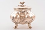 sugar-bowl, silver, 950 standard, 417.05 g, h 14.6 cm, Alphonse Debain, 1911-1916, Paris, France...