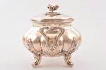 sugar-bowl, silver, 950 standard, 417.05 g, h 14.6 cm, Alphonse Debain, 1911-1916, Paris, France...