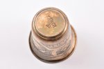 beaker, silver, 84 standard, 21.55 g, engraving, h 5 cm, 1889, Moscow, Russia...
