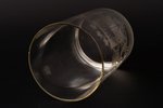 glāze, (glāzes turētājam), Latvijas ģerbonis, 20 gs. 20-30tie gadi, h 9.5 cm...