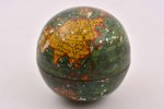 candy box, "Globe", a/s V. Ķuze in Riga, Latvia, the 20-30ties of 20th cent., Ø 5.7 cm...