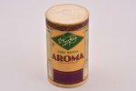 Кофейная коробочка, кофе Арома, В. Кюзе в Риге, картон, Латвия, 20-30е годы 20го века, 11.8 см...