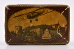коробочка, Авиация, металл, Латвия, 30-е годы 20го века, 6.5 x 17.3 x 10.7 см...