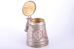 beer mug, silver, 875 standard, 587.50 g, h 17.3 cm, the 20ties of 20th cent., Estonia...