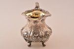 cream jug, silver, 84 standard, 450.95 g, gilding, silver stamping, h 13 cm, by Nordberg Joseph, 184...
