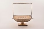 fruit dish, silver, 875 standard, 786.45 g, 29.7 x 21.9 cm, h (with handle) 25.4 cm, the 30ties of 2...