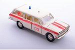 car model, GAZ 24 02 Volga Nr. А24, "Ambulance", "Drib", metal, USSR, 1981-1982...