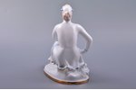 statuete, Daiļslidotāja, porcelāns, PSRS, LFZ - Lomonosova porcelāna rūpnīca, 20 gs. 50tie gadi, 17...