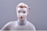 figurine, Figure skater, porcelain, USSR, LFZ - Lomonosov porcelain factory, the 50ies of 20th cent....