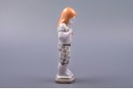 figurine, Girl with flowers, porcelain, Riga (Latvia), USSR, sculpture's work, Riga porcelain factor...