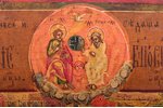 icon, The Feasts, with Four Evangelists, painted on gold, board, painting, gold leafy, Russia, the 1...