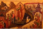 ikona, Kristus Augšāmcelšanās un Nokāpšana ellē; divpadsmit Dievmātes ikonas, dēlis, gleznojums, Kri...