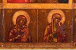 ikona, Kristus Augšāmcelšanās un Nokāpšana ellē; divpadsmit Dievmātes ikonas, dēlis, gleznojums, Kri...