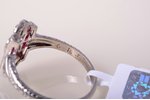 кольцо, Ар-деко, золото, 18 k проба, 2.63 г., размер кольца 17 1/2, бриллиант, рубин...