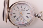 wristwatch, "Qte Boutte", Switzerland, silver, 84, 875 standart, 101.80 g, 6.3 x 5.2 cm, Ø 40 mm, wo...
