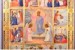 ikona, Svētki (ciprese), dēlis, gleznojums, vizuļzelts, Krievijas impērija, 44.5 x 37.7 x 3.6 cm...