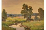 Lauva Janis (1906 - 1986), Summer evening, carton, oil, 50 x 69.5 cm...