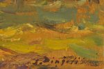 Dingelis Stanislavs (1899-1988), Birch Grove, carton, oil, 32 x 47 cm...