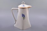 jug-teapot, porcelain, M.S. Kuznetsov manufactory, Riga (Latvia), 1933-1934, h 25.8 cm...