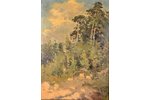 Vinters Edgars (1919-2014), Forest, the 70-ties of the 20th cent., carton, oil, 47 x 34 cm...