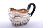 cream jug, silver, 84 standard, 132.60 g, h (with handle) 9 cm, by Matvey Grechushnikov, 1829, Mosco...
