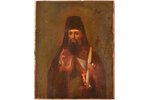 ikona, Svētītājs Zadonskas Tihons, rāmī, dēlis, sudrabs, gleznojums, 84 prove, Krievijas impērija, 1...