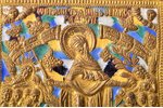 ikona, Dievmāte Visu sērojošo Prieks, vara sakausējuma, 6-krāsu emalja, Krievijas impērija, 19. gs.,...