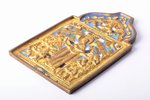 icon, Mother of God Joy of All Who Sorrow, copper alloy, 6-color enamel, Russia, the 19th cent., 11....