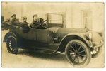 фотография, легковой автомобиль с офицерами, Российская империя, начало 20-го века, 14x8,8 см...