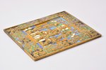 icon, Our Lady of Smolensk, copper alloy, 6-color enamel, Russia, the border of the 19th and the 20t...