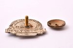 badge, The Ministry of Trade, "Dorrestoran", № 6555, USSR, 32.5 x 33.1 mm, 7.35 g, screw is restored...