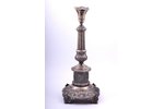 candlestick, silver, 84 standard, 782 g, h 44 cm, by I. Szekman, 1896-1907, Warsaw, Russia, Congress...