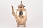 small teapot, silver, 830 standard, total weight of item 596.30, h 23.9 cm, 1912, Sweden...