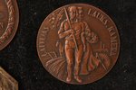 Set of sample medals of Latvian Republic, Latvia, "S. Bercs" firm...