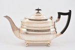 service: sugar-bowl, cream jug, teapot, silver, 925 standart, teapot 719.55 g, sugar-bowl 257.80 g,...