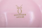 figurine, ashtray, Lying Down (the Nude), porcelain (pink color mass), Riga (Latvia), M.S. Kuznetsov...