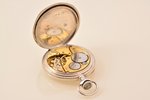 pocket watch, "Zenith", Switzerland, silver, 800 standart, 93.03 g, 6.5 x 5.1 cm, Ø 46 mm...