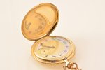pocket watch, Switzerland, gold, 56, 585, 14 K standart, without chain 72.00 g, weight of the chain...