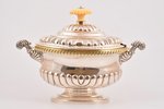 sugar-bowl, silver, 84 standard, 636.65 g, gilding, h 17 cm, Nichols & Plinke, 1815-1826, St. Peters...