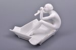 figurine, ashtray, porcelain, Riga (Latvia), M.S. Kuznetsov manufactory, 1937-1940, h 8.9 cm...
