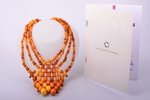 a necklace, amber, 114.69 g., bead Ø 5-20 mm, necklace length 40 cm, with certificate of the Assay O...