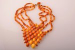 a necklace, amber, 114.69 g., bead Ø 5-20 mm, necklace length 40 cm, with certificate of the Assay O...
