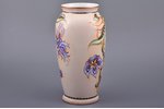 vase, flowers, porcelain, Riga Ceramics Factory, signed painter's work, handpainted by Mirdza Januza...
