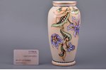 ваза, цветы, фарфор, Рижская керамическая фабрика, авторская роспись, автор росписи - Мирдза Януж, а...