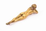 figurine, nude, bronze, 9.5 x 2.6 x 2.9 cm, weight 100.25 g., the beginning of the 20th cent....