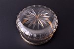 candy-bowl, silver, glass, 950 standard, 238.85 g, Ø 10.9 cm, h 6.1 cm, France...