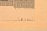litogrāfija, Pēteris I,  I.F. Baufe, 38.1 x 25.5 cm...