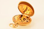 карманные часы, Франция, рубеж 19-го и 20-го веков, золото, 18 K проба, 14.50 г, 3.4 x 2.6 см, Ø 22...